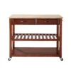 Crosley Natural Wood Top Kitchen Cart/Island With Optional Stool Storage In Classic Cherry -Furniture Serie Shop 112229 1200x800