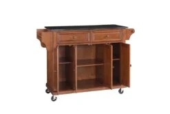 Crosley Solid Black Granite Top Kitchen Cart/Island In Classic Cherry -Furniture Serie Shop 113108 1200x800