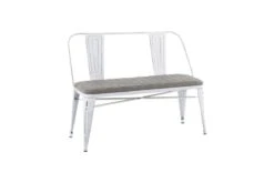 Oregon Industrial Upholstered Bench By LumiSource