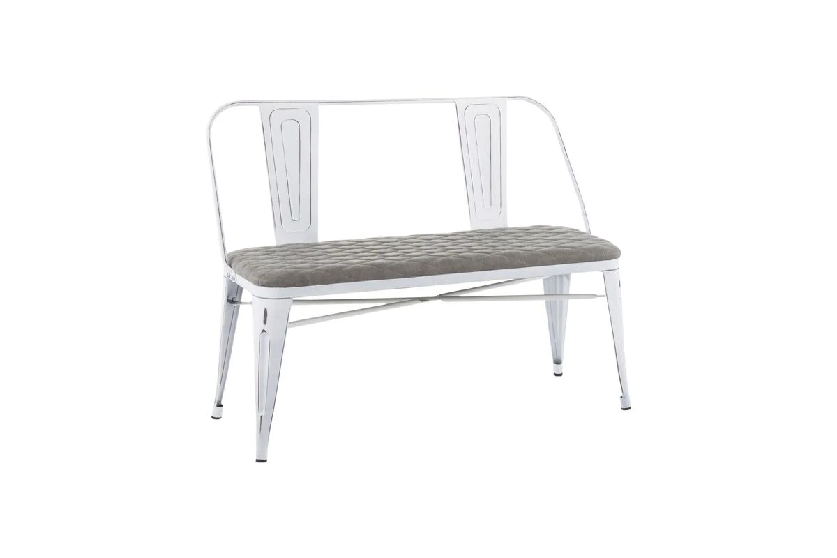 Oregon Industrial Upholstered Bench By LumiSource 3 Oregon Industrial Upholstered Bench By LumiSource