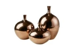 Metallic Bronze 3PC Vase Set By Madison Park Signature