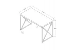 Taupe Reclaimed Wood 48" Computer Desk -Furniture Serie Shop 126025 1200x800