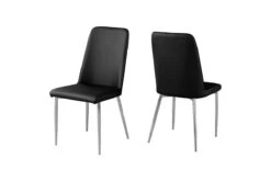 Black Faux Leather Dining Chair - Set Of 2