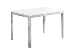 White & Chrome Dining Table