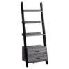 Grey And Black Ladder Bookcase With Storage Drawers -Furniture Serie Shop 126681 1200x800