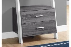 Grey And White Ladder Bookcase With Storage Drawers -Furniture Serie Shop 126688 1200x800