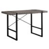 Dark Taupe 48" Computer Desk With Black Metal -Furniture Serie Shop 127863 1200x800