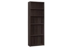 Bookcase - 72"H / Espresso With 5 Shelves