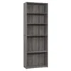 Bookcase - 72"H / Grey With 5 Shelves -Furniture Serie Shop 127883 1200x800