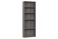 Bookcase - 72"H / Grey With 5 Shelves