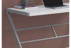 White & Silver Contemporary Computer Desk -Furniture Serie Shop 134464 1200x800