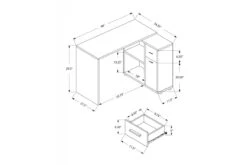Computer Desk - 46"L / Grey With A Storage Cabinet 10 Computer Desk - 46"L / Grey With A Storage Cabinet -Furniture Serie Shop 134520 1200x800
