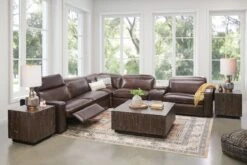 Fontana 6-Piece Leather Dual Power Reclining Sectional