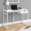 White Metal 48" Computer Desk With Drawer -Furniture Serie Shop 168314 1200x800