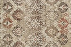 Burnt Orange And Ivory 5x7 Area Rug