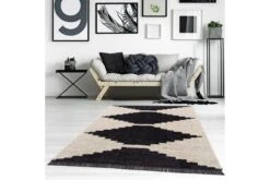 Amanda Black & Ivory 6'x9' Modern Area Rug -Furniture Serie Shop 182411 1200x800
