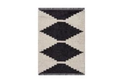 Amanda Black & Ivory 6'x9' Modern Area Rug -Furniture Serie Shop 182414 1200x800