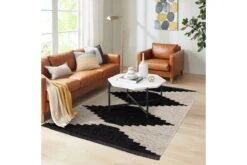 Amanda Black & Ivory 6'x9' Modern Area Rug -Furniture Serie Shop 182418 1200x800