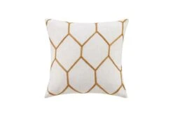 Brooklyn Spice Metallic Geo Embroidered Pillow