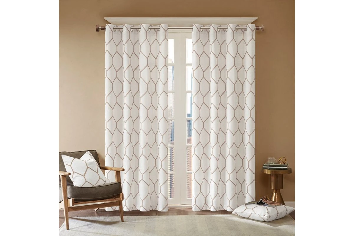 Brooklyn Taupe Metallic Geo Embroidered Pillow 7 Brooklyn Taupe Metallic Geo Embroidered Pillow - Image 5