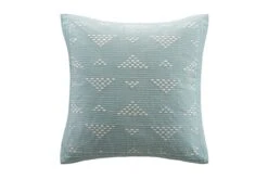 Cario Blue Embroidered Square Pillow