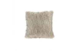 Edina Natural Faux Fur Square Pillow