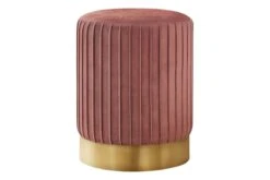 Pink Velvet Ottoman