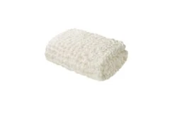 Chenille Ivory Chunky Knit Throw