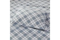 Cozy Flannel Blue Plaid 100% Cotton Flannel Printed King Sheet Set -Furniture Serie Shop 193130 1200x800