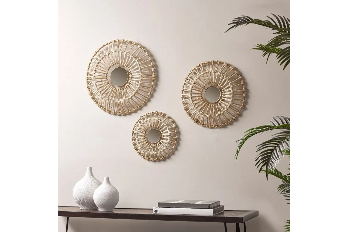 Ella Corn Leaves Wrapped Metal Wall Decor 3 Piece Set 4 Ella Corn Leaves Wrapped Metal Wall Decor 3 Piece Set - Image 2