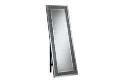Bree Rectangular Standing Mirror With LED Lighting Silver