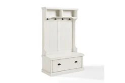 Crosley Seaside Hall Tree Distressed White