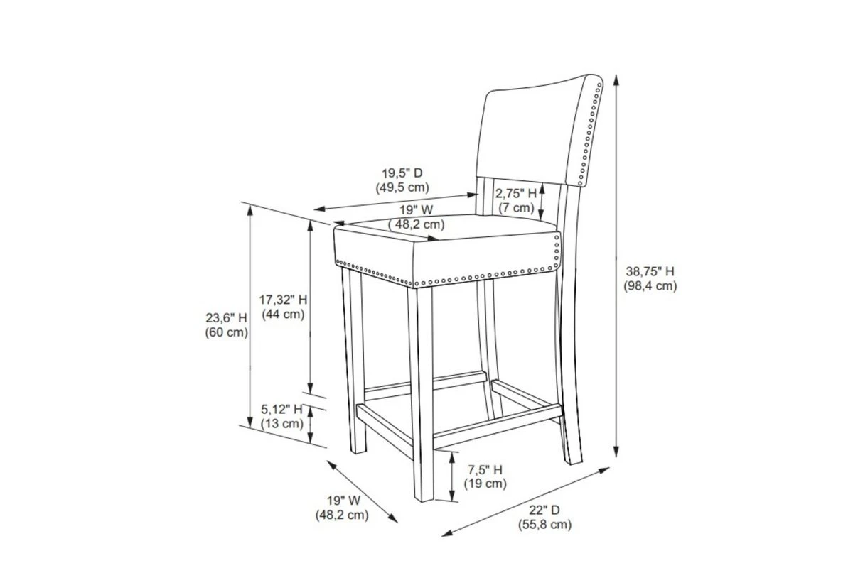 Corey Dark Grey Velvet Counter Stool 9 Corey Dark Grey Velvet Counter Stool - Image 7