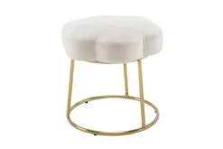 Flower White Vanity Stool