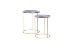 Frenzy Nesting Grey Marble Tables