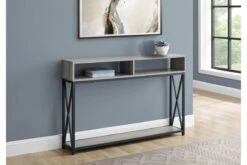 Grey Black 48" Metal Hall Console