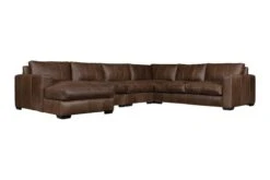Dawkins 6 Piece Leather Sectional W/ Left Facing Chaise By Bernhardt