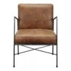 Dagwood Leather Arm Chair Open Road Brown Leather