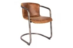 Benedict Dining Chair Grazed Brown Leather, Set Of 2 -Furniture Serie Shop 227988 1200x800