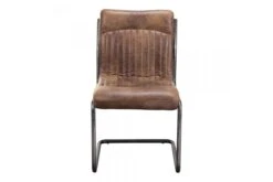 Ansel Dining Chair Grazed Brown Leather, Set Of 2