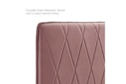 Leila Performance Velvet Full/Queen Headboard In Dusty Rose -Furniture Serie Shop 237184 1200x800