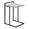 Grey Reclaimed Wood & Black Metal Accent Table
