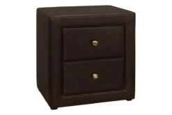 Brown Leather-Look Nightstand
