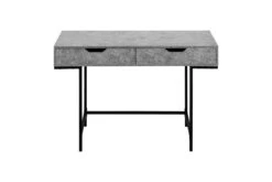Grey Stone-Look Computer Desk