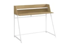 Natural & White Computer Desk
