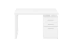 White Computer Desk With Drawers