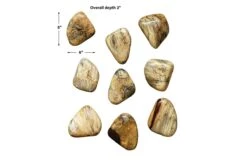 Pebbles Blonde Wood Wall Décor, Set Of 9 -Furniture Serie Shop 244279 1200x800