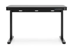 Black Lynxtyn Adjustable Height Desk By Millennium