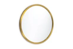 Doris Natural Brass Round Mirror By Regina Andrew