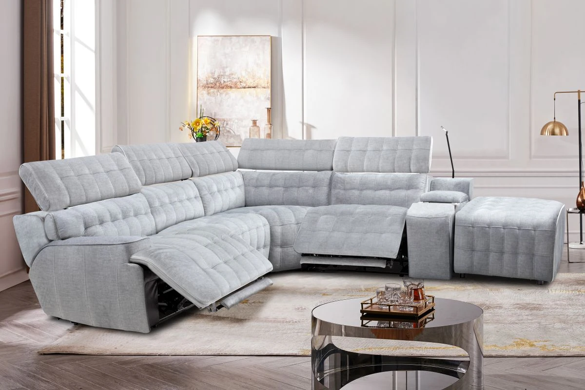 Dexter Zero Gravity Dual Power Reclining Sectional With Right Arm Facing Bump Ottoman 9 Dexter Zero Gravity Dual Power Reclining Sectional With Right Arm Facing Bump Ottoman - Image 7